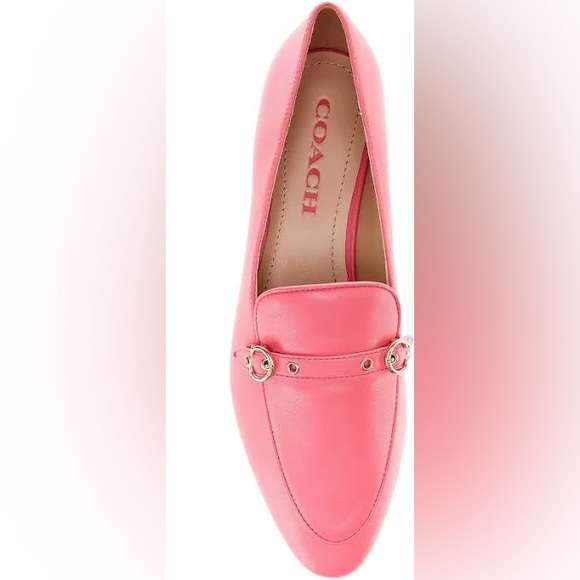 Coach Isabel Women's Leather Loafe, Bright Watermelon, Size 7 - Picture 1 of 4